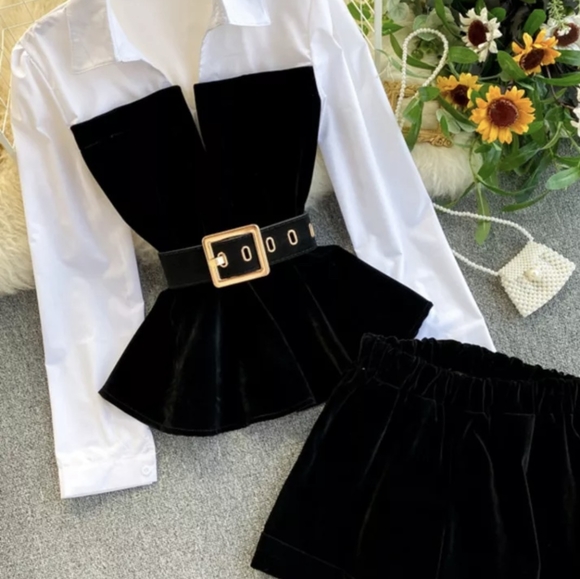 NWT Fall Luxury Office Two Piece Short Set S: Small-Large - Picture 3 of 8